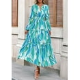 thumbnail image 3 of PRETTYGARDEN Women's Floral Maxi Dress Spring Long Sleeve V Neck Casual A Line Long Flowy Boho Party Dresses, 3 of 7