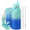 Gradient Blue, variant on Buzio 64 oz Insulated Water Bottle with Straw & 3 Lids, Half Gallon Water Bottle Stainless Steel with Carrying Strap for Gym Sports Outdoor Hiking, Ombre Wine/Navy