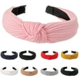 thumbnail image 3 of GROFRY Wide Elastic Non-slip Women Headband Knitted Fabric Women Girl Solid Color Knotted Headband Hair Accessories, 3 of 8