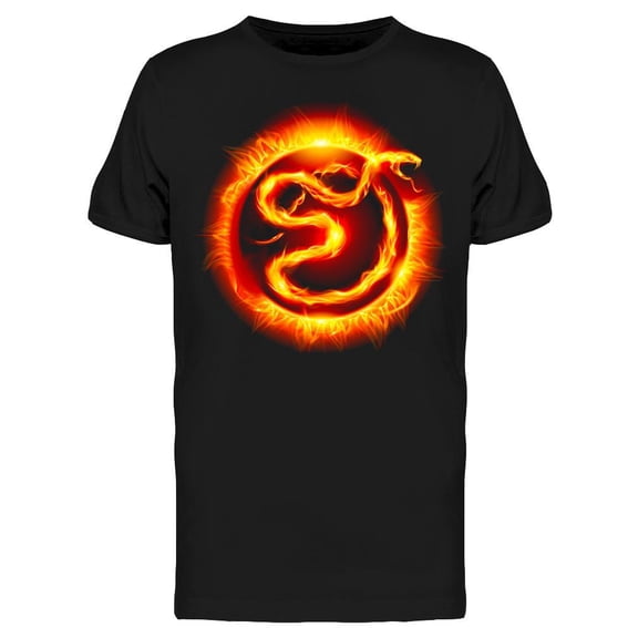 Fire Snake Design T-Shirt Men -Image by Shutterstock, Male 3X-Large