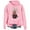 Pink, variant on Feancey Christmas Hooded Sweatshirts for Women Funny Reindeer Graphic Hoodies Drawstring Long Sleeve Fleece Lined Pullover Sweatshirt with Kangaroo Pocket Black M