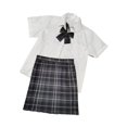thumbnail image 4 of Uniforme japonés para mujer, falda plisada para niña, camisa de manga corta con falda. SG, 4 of 9