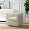 thumbnail image 2 of Dubbin Modern Polyester Loveseat with Side Bags, for Living Room Bed Room Beige, 2 of 9