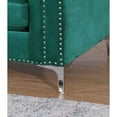 thumbnail image 4 of Pompano 83" Green Tufted Velvet Loveseat With 2-Throw Pillow, 4 of 6
