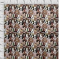 thumbnail image 4 of oneOone Viscose Jersey Rose Brown Fabric Horse Craft Projects Decor Fabric Printed By The Yard 60 Inch Wide, 4 of 7