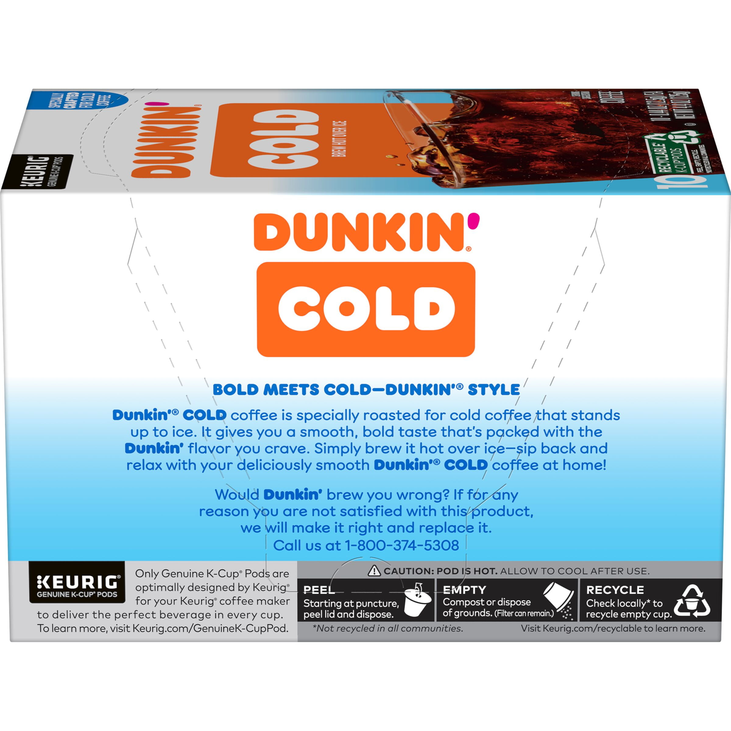 Dunkin Cold Coffee 60 Keurig K Cup Pods Walmart