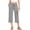 QL133_Light Gray, variant on Womens Capris Pants Summer Casual Loose Drawstring Elastic High Waist Trousers wide Leg 2026 Lounge Beach Cropped Slacks Black M