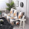 thumbnail image 3 of Futon Sofa Slipcover Elastic Armless Sofa Cover Furniture Protector Folding Sofa Bed Slipcover For Sofa Bed Without Armrests  Size  Black Triangle, 3 of 7