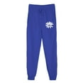 thumbnail image 3 of Sakmal Winter Women's Pants Joggers Athleisure Sweatpants Floral High Waisted Full Length Blue Pants with Pockets, 3 of 4