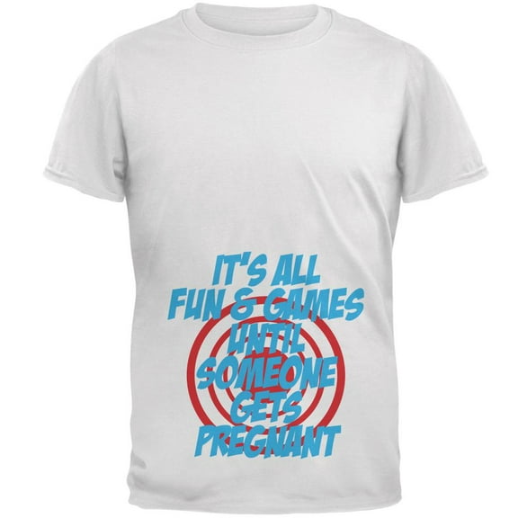 Fun And Games Get Pregnant Mens T Shirt White 3X-LG