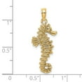 thumbnail image 5 of Auriga Fine Jewelry 14K Yellow Gold 3D Seahorse Pendant for Women, 5 of 5