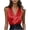 Red, variant on Women's Satin Halter Neck Crop Top, Deep V Neck Elegant Camisole, Plus Size Sleeveless Blouse for Evening Party and Date Wear