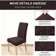 thumbnail image 4 of - Juego De 6 Fundas Elásticas Para Sillas De Comedor, Extraíbles Y Lavables, Fundas Para Sillas De Comedor, Modernas Y Elásticas, Decoración Para Oficina, Banquete, Boda, Fiesta (Marrón Oscuro), 4 of 5