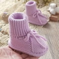 thumbnail image 3 of NOKIO Knit Baby Snow Booties with Fau𝗑 Fu𝗋 Lining - Breathable Non-Slip Winter Shoes for Babys Indoor/Outdoor Use, 3 of 3
