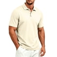 thumbnail image 2 of JULMCOMO Polo Shirts for Men Collared 3 Buttons Short Sleeve Lightweight Regular Fit Casual Golf Shirt Comfy Classic Tees Camel L, 2 of 9