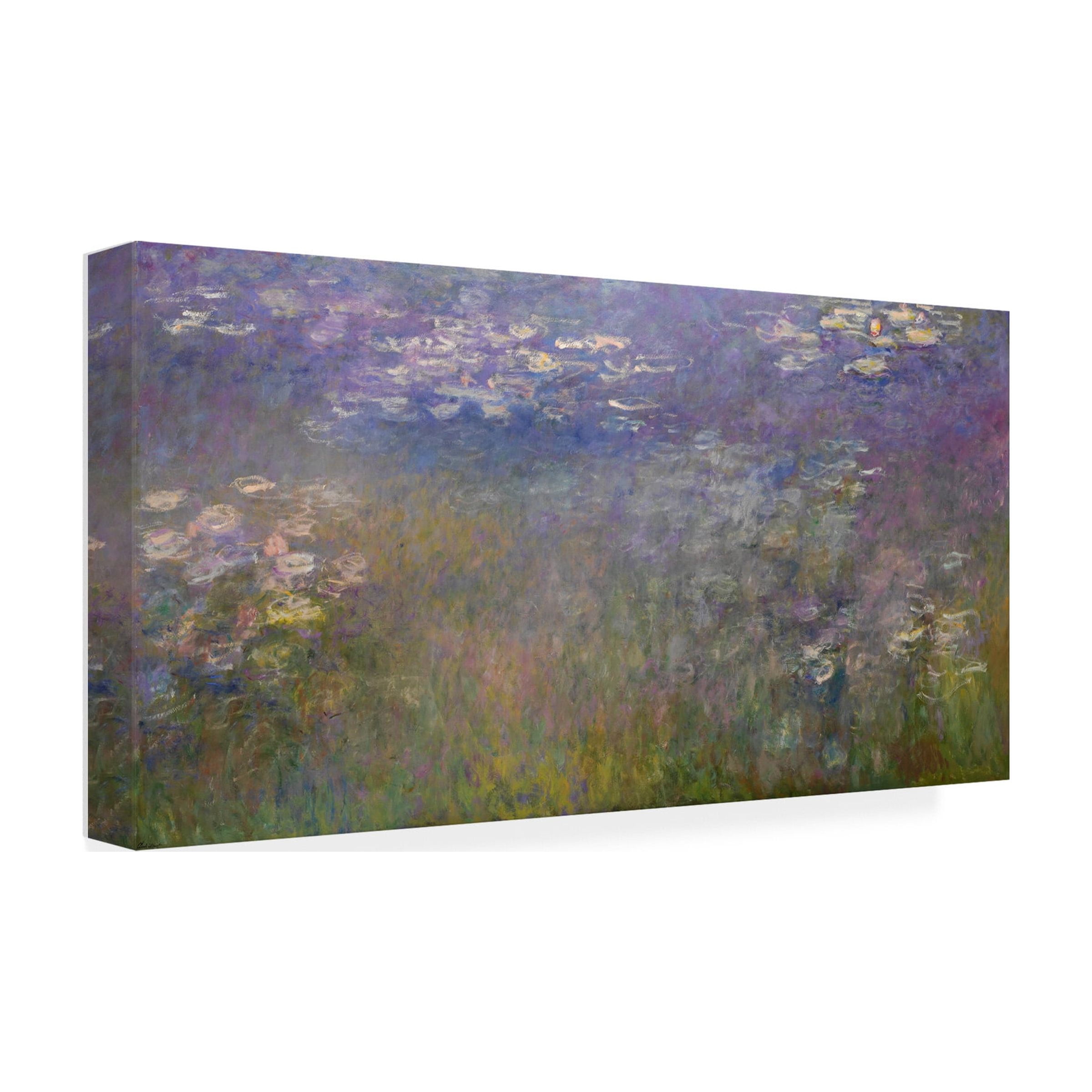 Trademark Fine Art Monet Water Lillies 2 Canvas Wall Art - 16x32