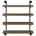 thumbnail image 6 of Elmcrest 39-inch 4-shelf Wall Bookshelf Rustic Oak, 6 of 8