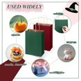 thumbnail image 4 of 32 Pcs Paper Gift Bags Bulk with Handle, 6.3 x 3.2 x 8.6 Inch Assorted Colors Kraft Goodie Candy Treat Gift Wrap Bags for Wedding Birthday Graduation Father Day(Green and Red), 4 of 6