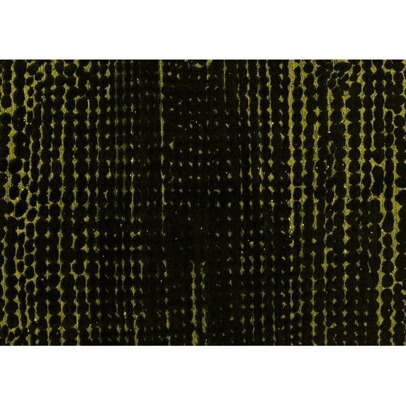 Ahgly Company Machine Washable Indoor Rectangle Abstract Yellow Modern Area Rugs, 2' x 3'