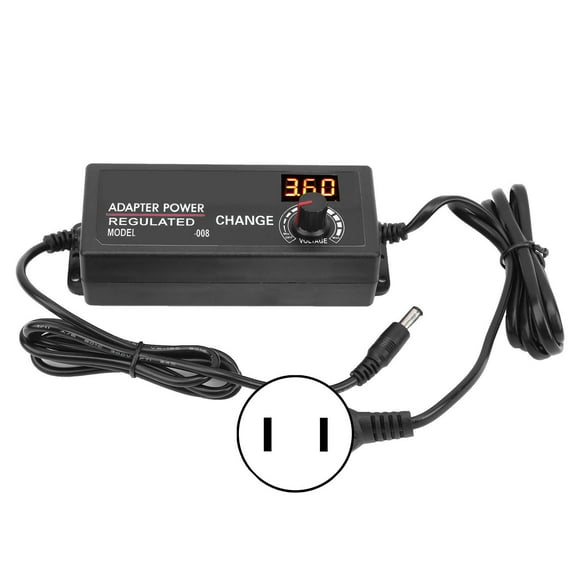M Buder Adaptador de Corriente CC Ajustable 3-24V 3A 72W Regulador Digital Enchufe EE. UU.