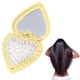 thumbnail image 4 of Pisexur Belleza Maquillaje Mini cepillo de pelo para bolso, cepillo de pelo plegable de viaje, cepillo de pelo con forma de corazón, mini cepillo de espejo de bolsillo, minpara mujeres y hombres, 4 of 4
