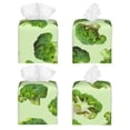 thumbnail image 2 of Balery Broccoli 3 Porta Pañuelos de Cuero con Estampado – Funda Moderna Cuadrada para Caja de Pañuelos, Dispensador 5x5x5'', 2 of 7