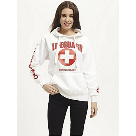 Bench Hoody - LIFEGUARD Official Ladies Myrtle Beach Hoodie White Medium