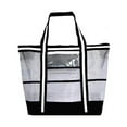 thumbnail image 1 of Grand Sac de Plage en Maille 42L avec 9 Poches, Sac de Transport Résistant au Sable avec Compartiment à Fermeture à Glissière pour Rangement de Piscine, 1 of 1