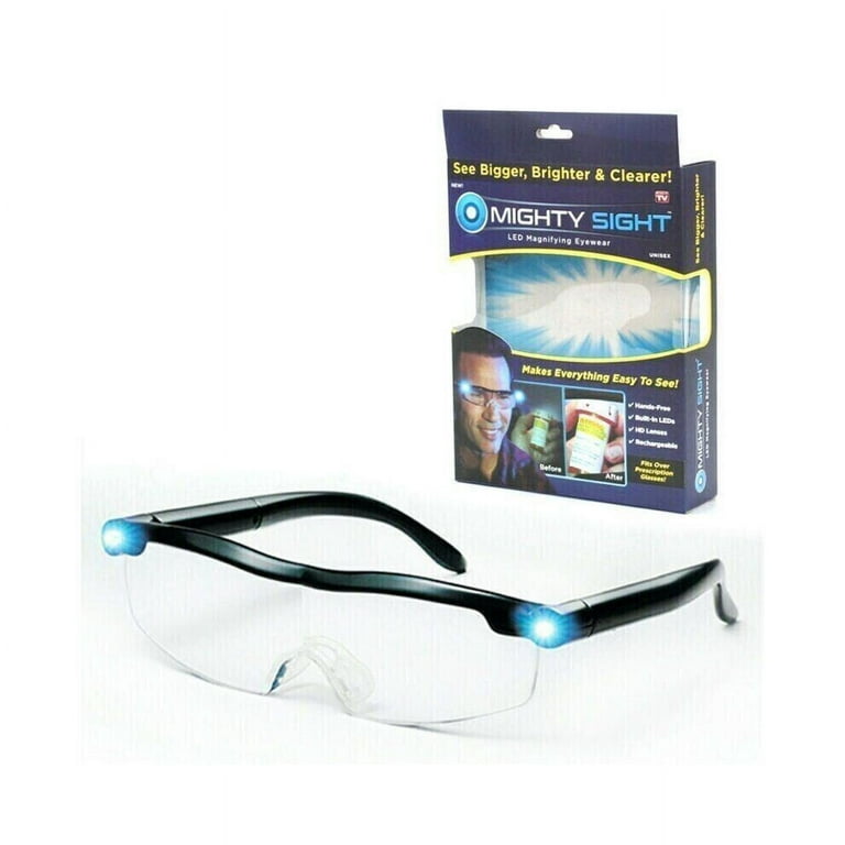 Ontel Mighty Sight LED Magnifying Eyewear, Black, Pack of 2 :  Everything Else