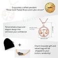 thumbnail image 3 of Uloveido Libra Constellation Necklace Rose Gold Balance Shape Cubic Zirconia 12 Zodiac Constellation Pendant Jewelry Necklace Birthday September 23rd to October 23rd Gift N1047-Libra, 3 of 6