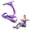 Purple, variant on Pedal Resistance Band with Handle, Adjustable 8-Tube Elastic Pull Rope, Assistant Exerciser for Home, Yoga & Slimming, Multifunction Portable Pedal Puller for Arm, Waist & Leg