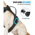 thumbnail image 6 of Emperor Pets Black Dog Harness Medium Sized Dog - No Pull Dog Harness with 2 Leash Clips, Premium Oxford Soft Padded Harness Medium Size Dog, Medium Dog Harness (M, Black), 6 of 10