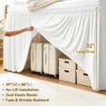 thumbnail image 4 of Twin XL Bedding Set 3PCS - 32" Drop Bed Skirt & Fitted Sheet with Pillowcases, PolyCotton for Dorm (White), 4 of 7