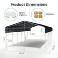 thumbnail image 2 of TIME RAY 14'x30'Carport,Heavy Duty Metal Car Port,All-Weather Protection,Easy Assembly for Cars,Trucks,Boats,Tractors,and Outdoor Storage,White, 2 of 7