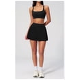 thumbnail image 3 of PISONIC 2 Piece Tennis Dresses for Women High Waisted Pleated Skirt Sets Workout Sports Bra Golf Outfits, 3 of 8