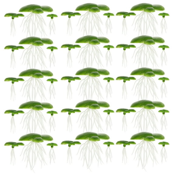 RENACLIPY Artificial Floating Duckweed Plants Green Plastic Aquarium Decor for Fish Tank Landscape