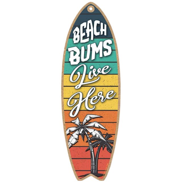 Decoraciones Marinas VentDepot Tabla de Surf 1Pza 16x45cm Madera