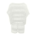 thumbnail image 6 of Oplxuo Crochet Swim Cover Up for Women Batwing Sleeve Sheer Kintted Tops with Shorts Sexy 2 Piece Bathing Suit Coverups, 6 of 7