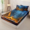 thumbnail image 2 of Homewish Outdoor Camping Zipper Full Size Comforter Sets with Fitted Sheet and 2 Pillowcases,Rustic Farmhouse Style Zipper Bedding Set For Boys Kids,Reversible,4 Pieces, 2 of 7