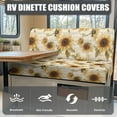 thumbnail image 4 of Uorisanigo Sunflower Rv Dinette Cushion Covers Anti-Slip Couch Cushion Slipcovers Replacement RV Camper Car Bench 2-Piece Set Accessories 1 Backrest Covers and 1 Bench Covers, 4 of 7