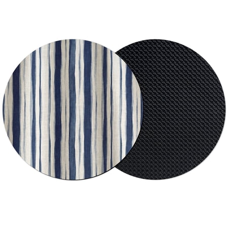 Navy Blue Striped Coasters Set of 2 Absorbent Coasters for Drinks Modern Vintage Stripes Farmhouse Coaster for Desk Coffee Table Protection Home Decor House Warming Gifts 4