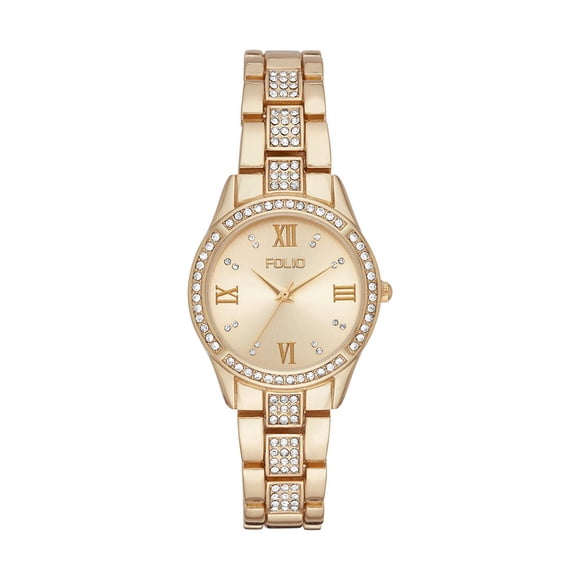 Reloj de Pulso Mass Market Folio FMDFL1000 Dorado para Mujer