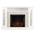thumbnail image 3 of 45.5" White and Gray Contemporary Corner Convertible Electric Media Fireplace, 3 of 7