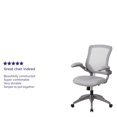 thumbnail image 2 of Mid-Back Black Mesh Swivel Task Chair with Gray Frame and Flip-Up Arms, 2 of 9
