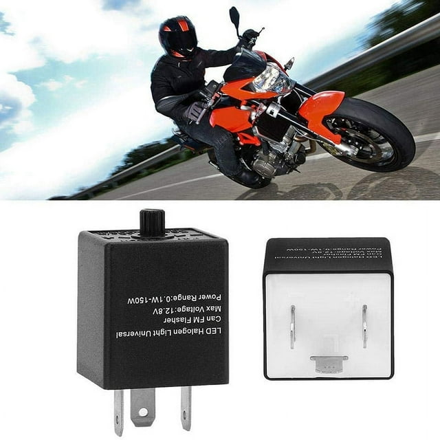 Relais Clignotant LED, Relais Clignotant LED Réglable 12V 3 Broches pour Automobile Moto