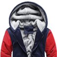 thumbnail image 4 of Stay Cozy, Look Cool – Our Fall/Winter Jacket HIMIWAY Fall/Winter Essential Mens Hoodie Winter Warm Fleece Zipper Sweater Jacket Outwear Coat Top Pants Sets Red XXL, 4 of 6
