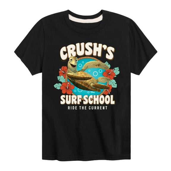 Finding Nemo - Crush's Surf School - Toddler And Youth Short Sleeve Graphic T-Shirt