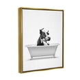 thumbnail image 3 of Stupell Industries Farmhouse Cow Bathtub Portrait Animals & Insects Painting Gold Floater Framed Art Print Wall Art, 3 of 6