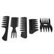 thumbnail image 4 of Juego de peine para estilismo de cabeza de aceite para hombre, peine profesional para peluquero, dientes anchos, peine para cabeza de aceite, 5 uds., negro, 4 of 5