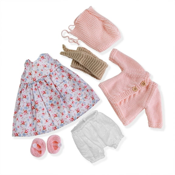 BlissfulPixie Handmade Waldorf Doll Clothes 12 inch clothing Set with Pretty Box Girl Christmas Birthday Gift-Luna's Clothes Accessories